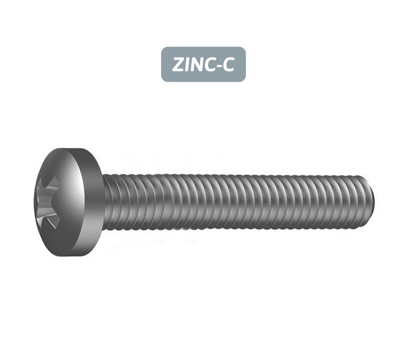 Pan Head Machine Screw - ZINC CLEAR (for Toggle Straps)