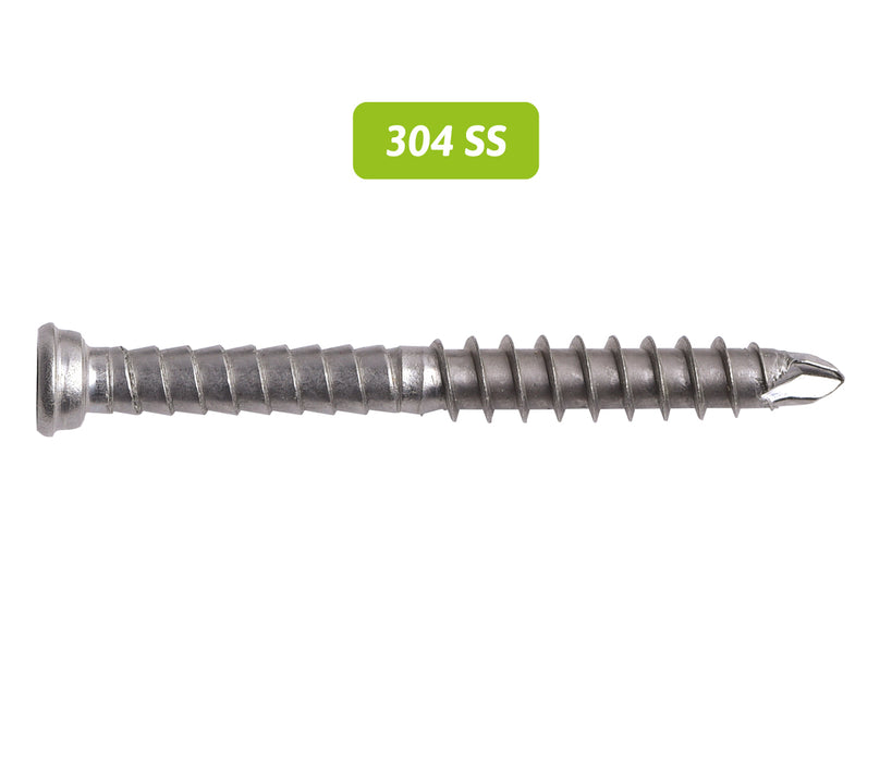 AnchorMark S2-Timber To Timber Decking Screw - 304 STAINLESS STEEL – Silver Finish