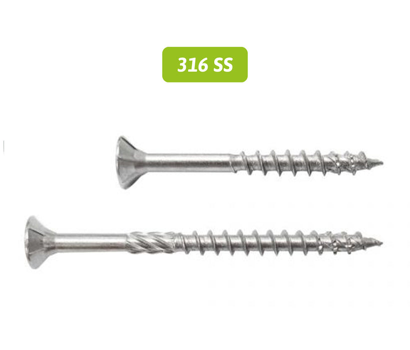 AnchorMark Timber Screws  - 316 STAINLESS STEEL – Silver Finish