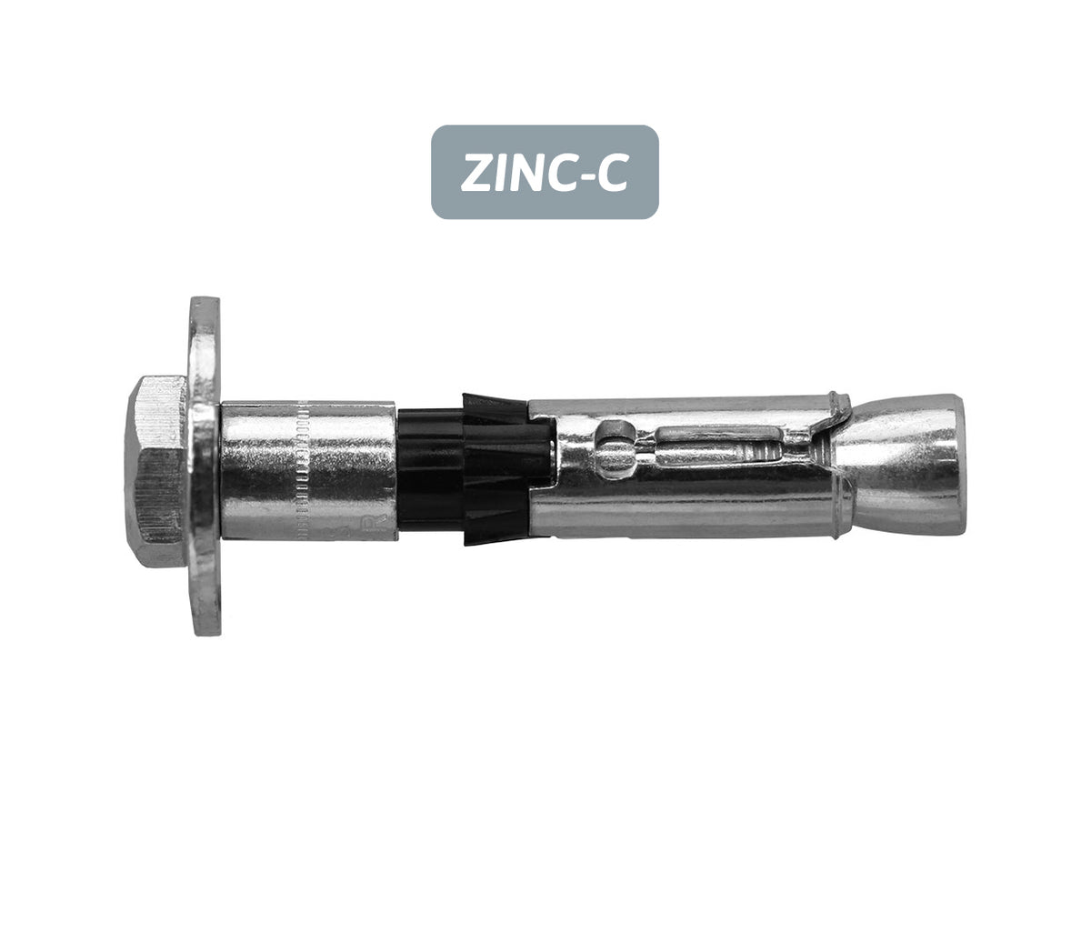 ATS-EVO S Heavy Duty Safety Bolt for Thin Panel - Hex Head - ZINC CLEA ...
