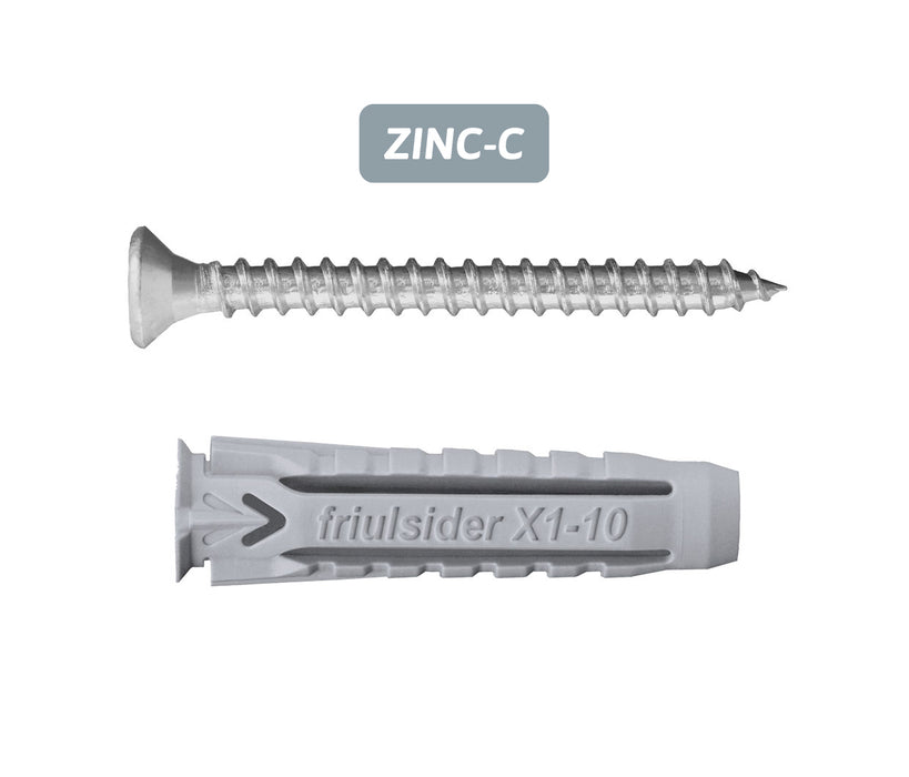 Friulsider X1 EVO - with Countersunk Screw - ZINC CLEAR