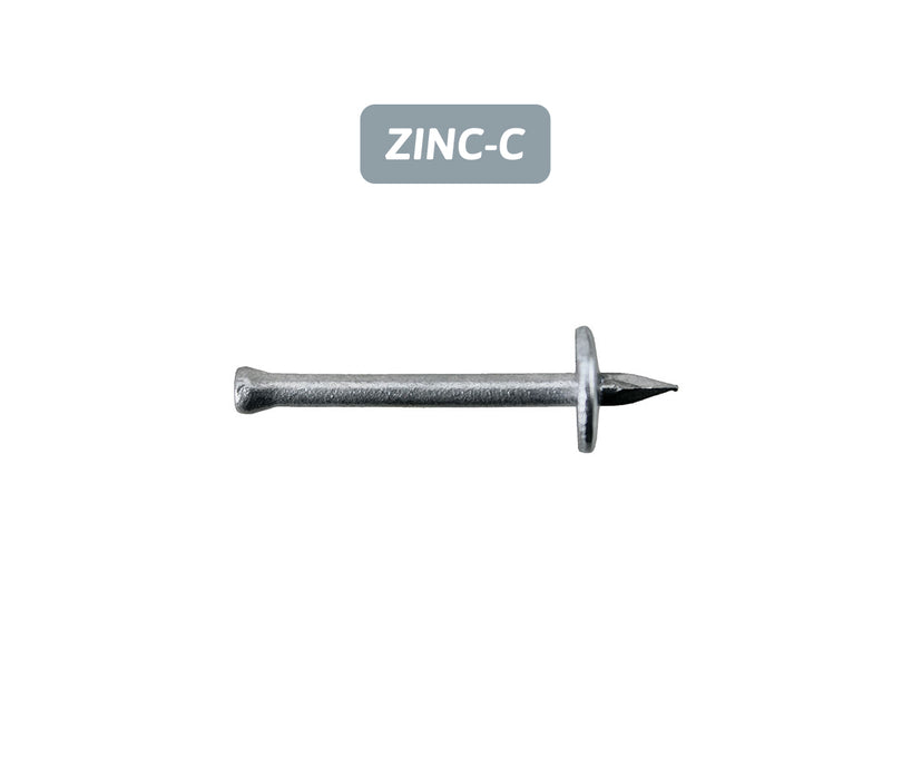 Mickey Pins / Washered Drive Nails - ZINC CLEAR