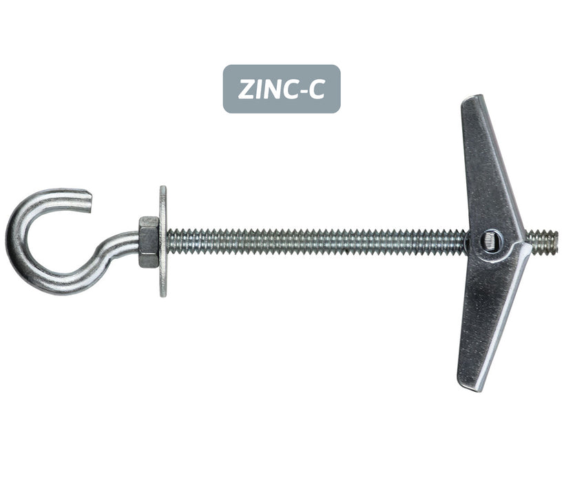 Cup Hook Spring Toggle - ZINC CLEAR