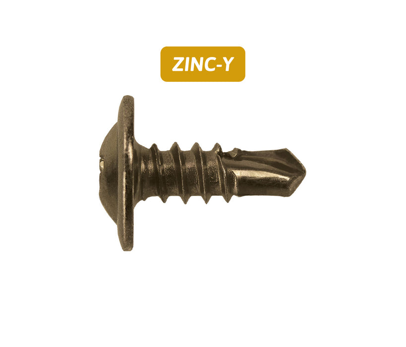 Self Drilling Button Head - Coarse Thread - ZINC YELLOW