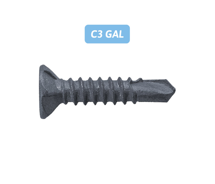 Self Drilling CSK Self Embed Head - Coarse Thread - C3 GAL