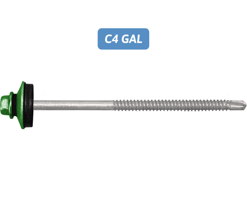Self Drilling Hex  - Coarse Thread - C4 GAL 25MM MULTISEAL WASHERED