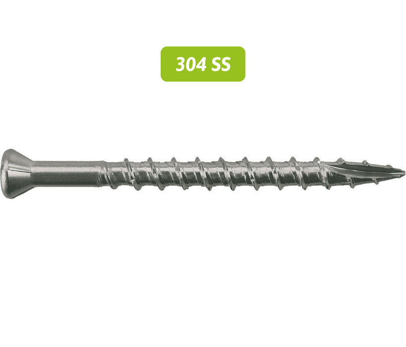 Trim Head Decking Screw - 304 STAINLESS STEEL (A2) 9 Gauge